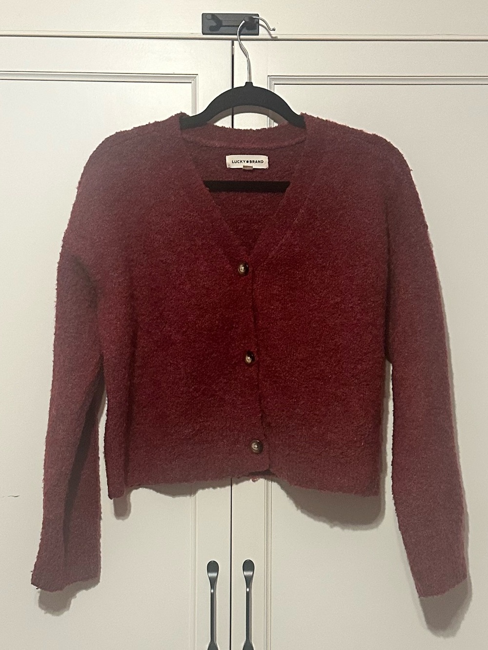 Lucky Brand Deep Red Crewneck Sweater